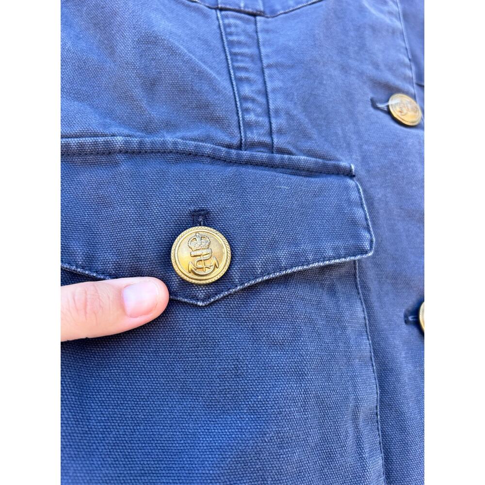 Denim & Supply Ralph Lauren Military Canvas Cotton Field Jacket Large Blue - Picture 8 of 10